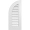 Ekena Millwork Quarter Round Top Left Surface Mount PVC Gable Vent w/ 3-1/2"W x 1"P Standard Frame, 14"W x 32"H GVPQL14X3201SN - alternate 1